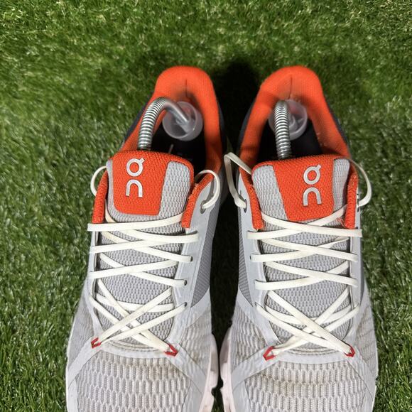 ON CLOUD Running CLOUDFLYER Men's SZ 10 Walking Running Shoes Gray/Flame Orange - Picture 6 of 12